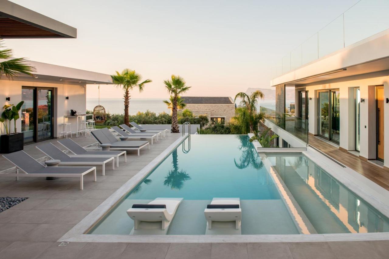 Villa Lydia I Superb Views, Two Pools, Next To The City Kissamos Ngoại thất bức ảnh